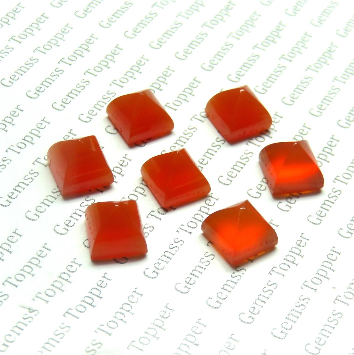 Carnelian 6x6 mm Pyramid Cabochon